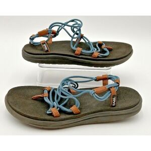 Teva Womens Original Universal Rope Sandals Blue Gray Sz 9M Lightweight 1091112